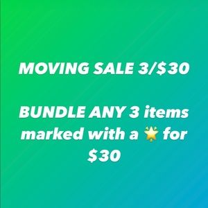 MOVING SALE 3/$30